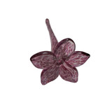 Straight Glass Flower in light amethyst
