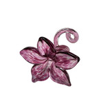 Curly Glass Flower in Light Amethyst