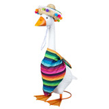 Giddy the Porch Goose dressed in festive Mexican attire