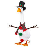 Giddy the Porch Goose with Snowman Outfit