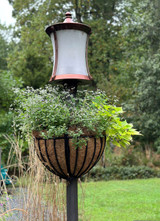 Residential 18" Lamppost Hayrack planted