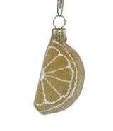 Lemon Wedge Blown Glass Ornament