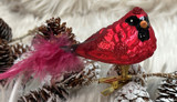 Clip on Cardinal Bird Ornament