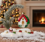 Cottage Ornament incorporated into Christmas decor