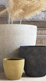 Indra fiberstone planters