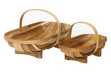 Wooden Garden Trug Baskets - Large & Small