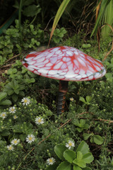 Blown Glass Mushroom Stake Blown Glass Mushroom Stake