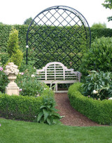 Enclosed Roman Garden Arbor with Bench