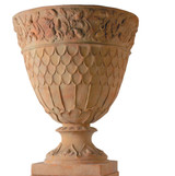 Oakleaf fiberglass large urn planter