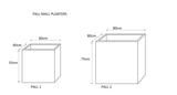 Pall Mall Capital Garden Products planter with dimensions