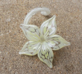 Curley Stem Glass Flower - Light Yellow