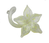 Curley Stem Glass Flower - Light Yellow