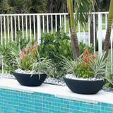 Delano Oval black by pool
