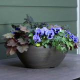 24" Delano Oval planter in the old bronze finish