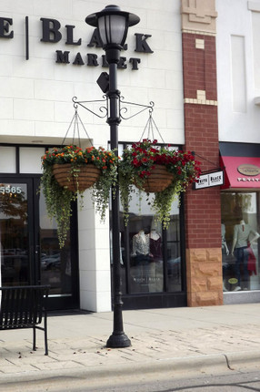 Double Lamppost Brackets for hanging baskets