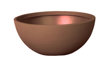 Flat bottom bowl in dark rust