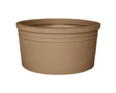 Low Cylinder planter shown in taupe