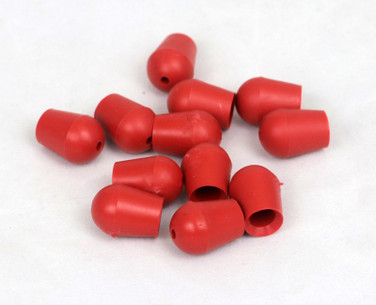 Red tips for hummingbird feeder stoppers