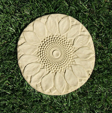 Sunflower Stepping Stone shown in Old Stone