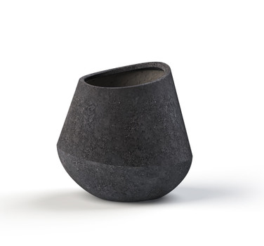 Aja Small Fiberstone Planter in Anthracite