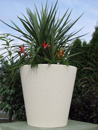 Regency cast sandstone planter tan