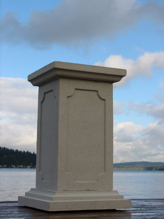 French Cast Sandstone Pedestal in Limestone