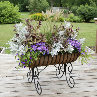 KC63 Cradle Planter planted on deck