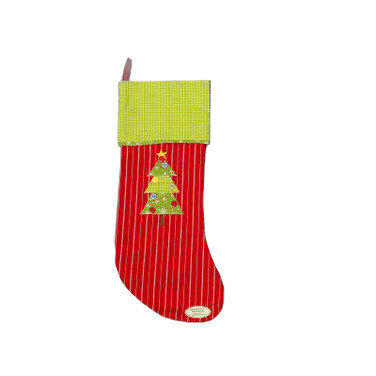 Homemade Holiday Stocking with applique