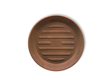 18" Round  Plastic Saucer in rust color