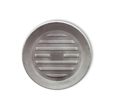 15" Round  Plastic Saucer in weathered gray-stone color