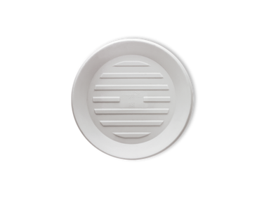 15" Round Crescent Plastic Saucer in white