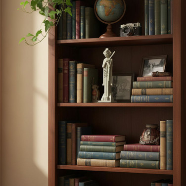 Tabletop Frank Lloyd Wright garden sprite with baton