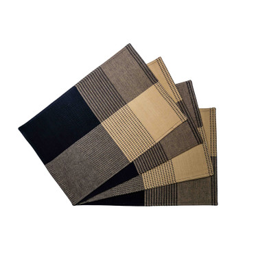 black placemats set of 4