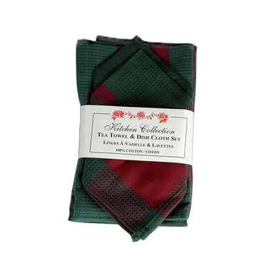 Christmas themed Tea Towel and Dish Cloth Set