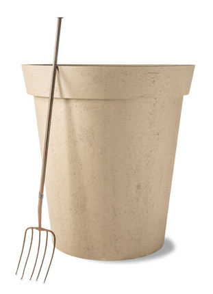 Large Tall Round Fiberglass Planter - Bollinger