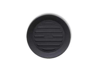 Round black resin saucer  18"