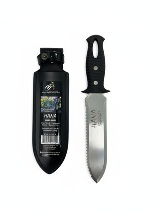 7" Hori Hori Knife with rubberized handle and sheath