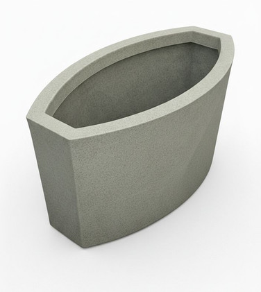 RO48 Oval Planter in Granite color