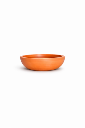 Shallow Garden Bowl planter in terracotta finish