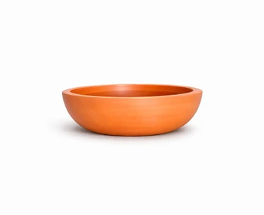 Shallow Garden Bowl planter in terracotta finish