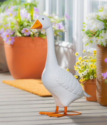 Metal Porch Goose 