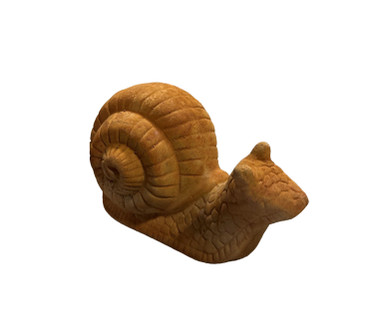 Small Snail Statue in Faded Terracotta finish