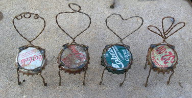 Miniature bottlecap chairs