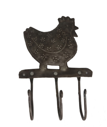 Metal Hen Wall Hook