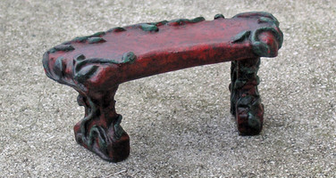 Miniature bench with vine design