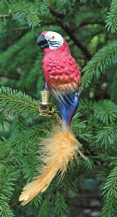 Red and Blue Parrot Ornament