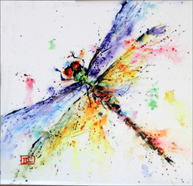 Dragonfly Ceramic Coaster