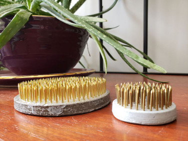 Brass Floral Frogs - two sizes