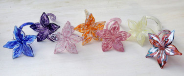 Blown Glass Flowers - many colors available