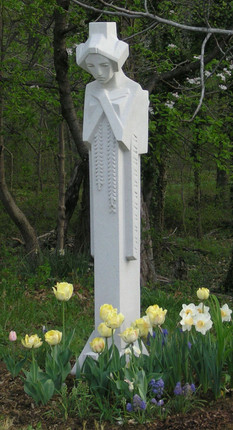Maid in the Mud Frank Lloyd Wright Garden Sprite in Limestone